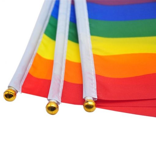 50 pcs Geminbowl Rainbow flag Hand Waving Gay Pride LGBT parade Les Bunting 14x21cm Geminbowl Brand e581b651 cb7d 4a20 8a61 1cb158c2cff1 - Omnisexual Flag™