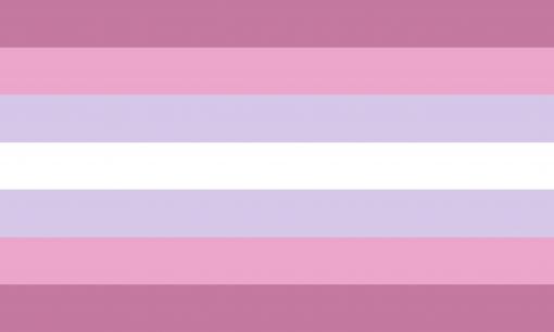 bigender woman leaning by pride flags davpdk8 - Omnisexual Flag™