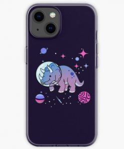 Omnisexual Triceratops In Space Omnisexual Pride iPhone Soft Case RB1901 product Offical Omnisexual Flag Merch