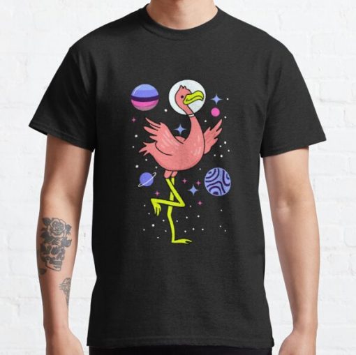 Omnisexual Flamingo In Space Omnisexual Pride Classic T-Shirt RB1901 product Offical Omnisexual Flag Merch