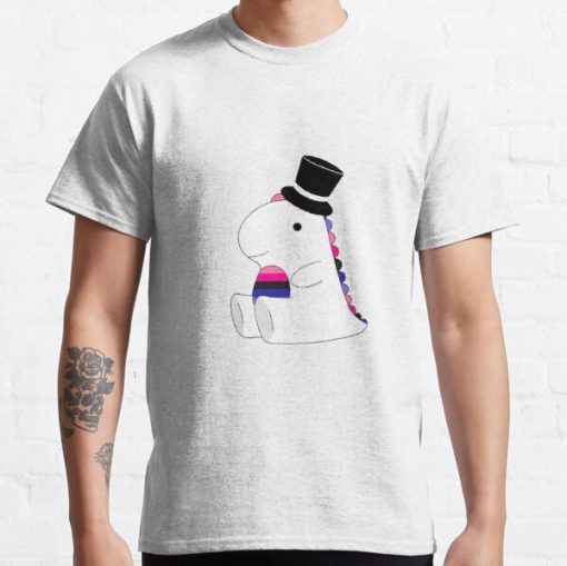 Omnisexual Pride Dinosaur w/ a Top Hat  Classic T-Shirt RB1901 product Offical Omnisexual Flag Merch