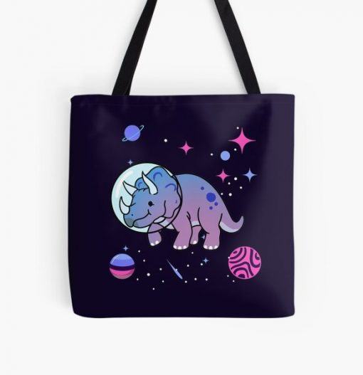 Omnisexual Triceratops In Space Omnisexual Pride All Over Print Tote Bag RB1901 product Offical Omnisexual Flag Merch