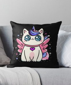 Omnisexual Caticorn Omnisexual Pride Throw Pillow RB1901 product Offical Omnisexual Flag Merch