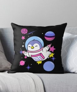 Omnisexual Penguin In Space Omnisexual Pride Throw Pillow RB1901 product Offical Omnisexual Flag Merch