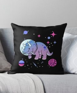 Omnisexual Triceratops In Space Omnisexual Pride Throw Pillow RB1901 product Offical Omnisexual Flag Merch