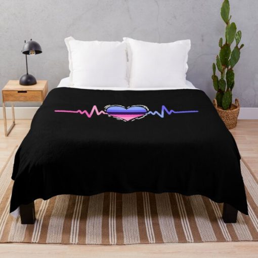 Omnisexual Heartbeat Omnisexual Pride Throw Blanket RB1901 product Offical Omnisexual Flag Merch