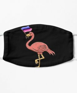 Flamingo With Omnisexual Pride Flag Flat Mask RB1901 product Offical Omnisexual Flag Merch